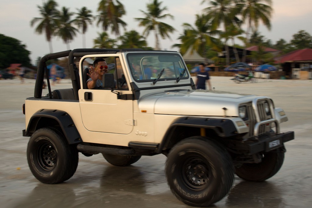 Jeep at Pantai Cenang